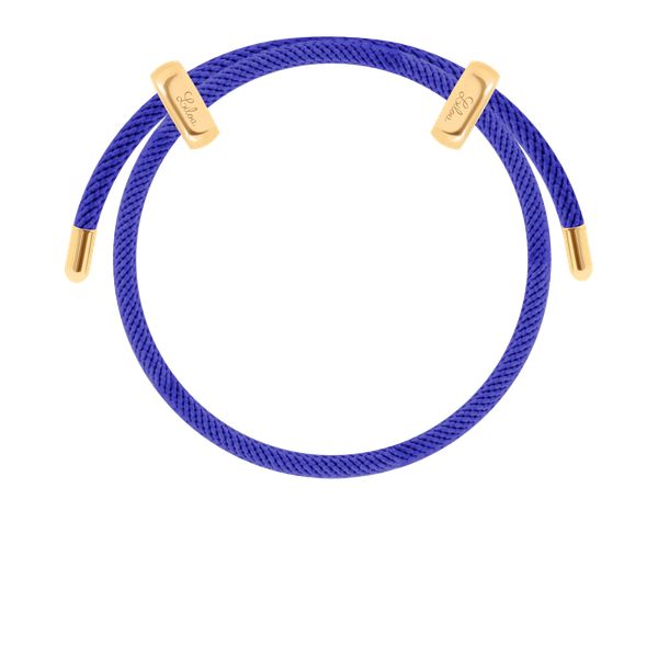 Bransoletka Liana, pozłacana w kolorze ciemnoniebieskim. Niebieskie bransoletki Lilou, pozłacane. Za 139.00 zł.
