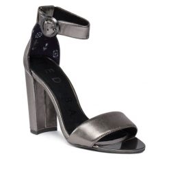 Sandały Ted Baker. Szare sandały Ted Baker, bez wzorów, bez obcasa, na słupku, bez zapięcia. Za 349.99 zł.