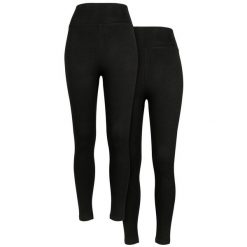 Damskie Legginsy Z Wysokimi Stanami (zestaw 2 Sztuk). Czarne legginsy Urban Classics, xl, bez wzorów, z podwyższonym stanem. Za 131.99 zł.