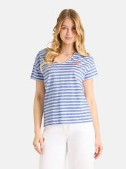 LIEBLINGSSTÜCK Koszulka w kolorze biało-niebieskim rozmiar: 4XL. Białe bluzki LIEBLINGSSTÜCK, xl, bez wzorów, z bawełny, bez kołnierzyka, bez ramiączek. Za 159.95 zł.