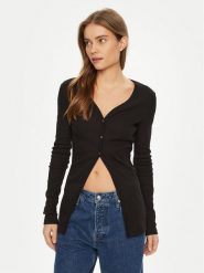 Calvin Klein Jeans Kardigan J20J224761 Czarny Slim Fit. Czarne kardigany Calvin Klein Jeans, l, bez wzorów, z bawełny. Za 149.99 zł.