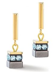 COEUR DE LION Kolczyki-wkrętki z hematytami i kryształami rozmiar: onesize. Niebieskie kolczyki COEUR DE LION, z hematytem, ze stali. Za 130.99 zł.