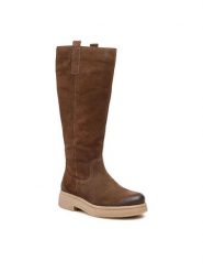 Lasocki Kozaki WI23-BULGY-06 Brązowy. Brązowe kozaki Lasocki, ze skóry, bez obcasa, na płaskiej podeszwie, bez zapięcia. Za 349.99 zł.