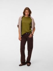 Vero Moda Koszulka w kolorze khaki rozmiar: XL. Brązowe bluzki Vero Moda, xl, bez wzorów, z bawełny, bez kołnierzyka, bez ramiączek. Za 51.95 zł.