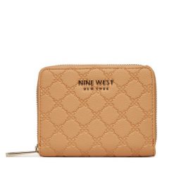 Portfel Nine West. Brązowe portfele Nine West, bez wzorów. Za 69.99 zł.