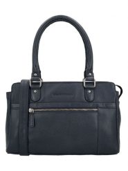 HIDE & STITCHES Skórzana torebka w kolorze granatowym - 27 x 19 x 8 cm rozmiar: onesize. Niebieskie torby na ramię HIDE & STITCHES, bez wzorów, z materiału, przez ramię, bez dodatków. Za 260.99 zł.