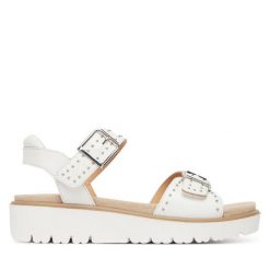 Sandały Ara. Białe sandały Ara, bez wzorów, bez obcasa, na płaskiej podeszwie, bez zapięcia. Za 429.99 zł.