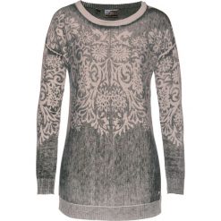 Sweter z kaszmirem bonprix kamienisto-czarno-srebrny. Swetry marki bonprix. Za 69.99 zł.