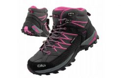 Buty damskie trekkingowe CMP Rigel wodoodporne. Czarne trekkingi CMP, z materiału, outdoorowe. Za 379.99 zł.