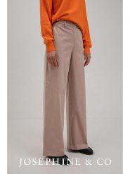 Josephine & Co Spodnie "Moos" w kolorze beżowym rozmiar: 38. Brązowe spodnie materiałowe Josephine & Co, bez wzorów, z materiału. Za 184.89 zł.