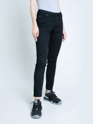 BIG STAR Dżinsy - Slim fit - w kolorze czarnym rozmiar: W42/L32. Czarne jeansy Big Star, l, z aplikacjami. Za 255.45 zł.