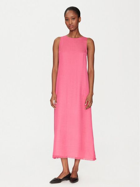 Marella Sukienka letnia Jumcos 2515221111 Różowy Regular Fit. Czerwone sukienki Marella, na lato, bez wzorów, z wiskozy, bez kołnierzyka, bez ramiączek. Za 449.99 zł.
