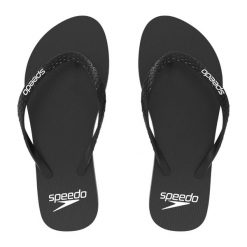 Klapki japonki damskie Speedo Flip Flop. Niebieskie klapki Speedo, bez wzorów, z materiału, bez obcasa. Za 69.99 zł.