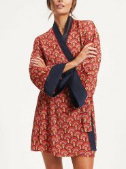 Milan Kiss Kimono w kolorze granatowo-czerwonym rozmiar: XL. Czerwone swetry Milan Kiss, xl, bez wzorów, bez ramiączek. Za 155.95 zł.