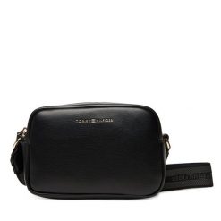 Torebka Tommy Hilfiger. Czarne listonoszki TOMMY HILFIGER, bez wzorów, bez dodatków. Za 429.99 zł.