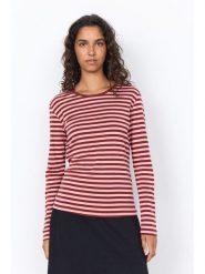 Soyaconcept Koszulka "Helle" w kolorze jasnoróżowo-bordowym rozmiar: XL. Czerwone bluzki Soyaconcept, xl, bez wzorów, bez kołnierzyka, bez ramiączek. Za 149.95 zł.