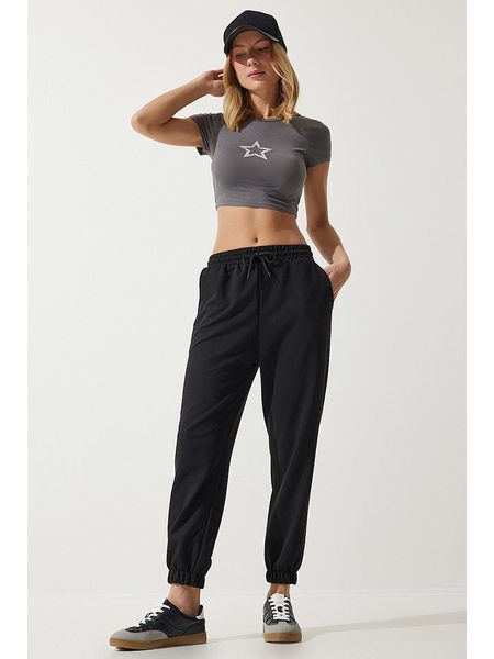 Happiness Istanbul Spodnie dresowe w kolorze czarnym rozmiar: 42. Czarne spodnie dresowe Happiness Istanbul, bez wzorów, z dresówki. Za 74.28 zł.
