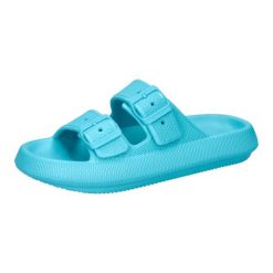 Klapki sportowe damskie CMP Belem Slipper turkusowe wygodne. Niebieskie klapki CMP, bez wzorów, z syntetyku, bez obcasa. Za 89.00 zł.