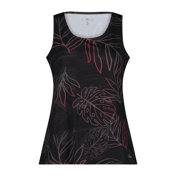 Damski tank top CMP. Czarne topy CMP, bez wzorów, bez kołnierzyka, bez ramiączek. Za 134.45 zł.