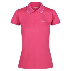 Damska Koszulka Polo Remex II Marl Active. Czerwone koszulki polo Regatta, bez wzorów, bez kołnierzyka, bez ramiączek. Za 44.99 zł.