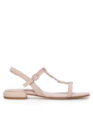 Gino Rossi Sandały CHRISTIE-24351 Beżowy. Brązowe sandały Gino Rossi, bez wzorów, z syntetyku, bez obcasa, na płaskiej podeszwie, bez zapięcia. Za 229.99 zł.