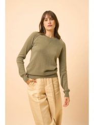 Just Cashmere Kaszmirowy sweter "Helen" w kolorze zielonym rozmiar: M. Zielone swetry Just Cashmere, m, bez wzorów, z kaszmiru, bez ramiączek. Za 387.45 zł.