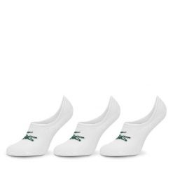 Skarpety krótkie Lacoste. Białe skarpety Lacoste, bez wzorów. Za 89.99 zł.