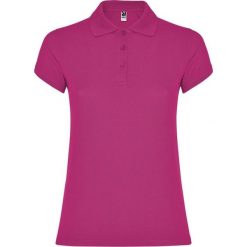 Damska Koszulka Polo W Gwiazdki. Czerwone koszulki polo ROLY, s, bez wzorów, bez kołnierzyka, bez ramiączek. Za 67.99 zł.