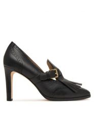 LAUREN RALPH LAUREN Półbuty Colleen Perforated Calfskin Kiltie Pump 802P02364002 Czarny. Czarne czółenka Lauren Ralph Lauren, bez wzorów, ze skóry, bez obcasa, na obcasie, bez zapięcia. Za 1,199.00 zł.