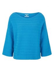 Tom Tailor Sweter w kolorze niebieskim rozmiar: M. Niebieskie swetry Tom Tailor, m, bez wzorów, z bawełny, bez ramiączek. Za 114.44 zł.