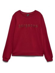Vero Moda Bluza w kolorze czerwonym rozmiar: S. Czerwone bluzy Vero Moda, s, bez wzorów, z bawełny, bez kaptura. Za 129.95 zł.