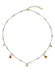 HIPANEMA Pozłacany naszyjnik "Yoyo" z kamieniami szlachetnymi - dł. 43 cm rozmiar: onesize. Zielone naszyjniki HIPANEMA, z hematytem, pozłacane. Za 85.95 zł.