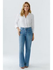 Oui Dżinsy - Comfort fit - w kolorze niebieskim rozmiar: 36. Niebieskie jeansy Oui, z aplikacjami, z podwyższonym stanem. Za 258.52 zł.