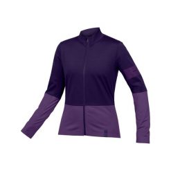 Bluza rowerowa damska Endura FS260 Jetstream bramble. Czerwone bluzy sportowe ENDURA, bez wzorów, bez kaptura. Za 349.99 zł.