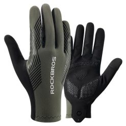 Rękawiczki rowerowe Rockbros wiosna/lato/jesień, pełne. Zielone rękawiczki ROCKBROS, bez wzorów, sportowe. Za 79.99 zł.