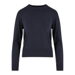 Bluza Damska Dzianinowa Z Okrągłym Dekoltem. Niebieskie bluzy Urban Classics, xs, bez wzorów, z dzianiny, bez kaptura. Za 115.99 zł.
