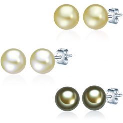 Valero Pearls Kolczyki sztyfty z perłą srebro wysokiej próby Perła hodowlana słodkowodna srebrny 1 ct Damski. Szare kolczyki Valero Pearls, z perłą, srebrne, na sztyftcie. Za 249.99 zł.