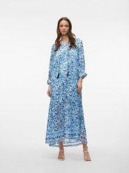 Vero Moda Sukienka w kolorze błękitno-białym rozmiar: S. Niebieskie sukienki Vero Moda, s, bez wzorów, bez kołnierzyka, bez ramiączek, maxi. Za 202.95 zł.