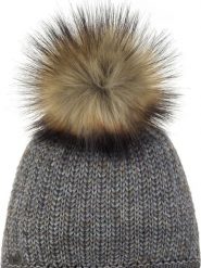 Eisbär Czapka "Aurelie Lux" w kolorze szaro-jasnobrązowym rozmiar: onesize. Szare czapki Eisbar, bez wzorów, prążkowane. Za 117.45 zł.