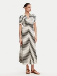 Tommy Hilfiger Sukienka codzienna WW0WW44514 Beżowy Regular Fit. Brązowe sukienki TOMMY HILFIGER, na co dzień, xxs, bez wzorów, z bawełny, bez kołnierzyka, bez ramiączek, proste. Za 349.99 zł.
