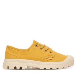 Trampki Palladium. Żółte trampki Palladium, bez wzorów, bez zapięcia. Za 339.99 zł.