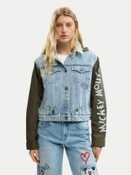 Desigual Kurtka jeansowa Kiss Mic 26SWED07 Niebieski Regular Fit. Niebieskie kurtki Desigual, xs, bez wzorów, z bawełny, bez kaptura. Za 909.99 zł.