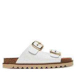 Klapki Dr. Brinkmann. Białe klapki Dr. Brinkmann, bez wzorów, bez obcasa. Za 419.99 zł.