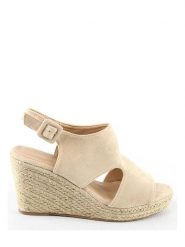 Sixth Sens Sandały w kolorze beżowym na koturnie rozmiar: 41. Brązowe sandały Sixth Sens, bez wzorów, z otwartym noskiem, bez obcasa, na koturnie, bez zapięcia. Za 104.99 zł.