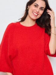 CXL by Christian Lacroix Sweter w kolorze czerwonym rozmiar: onesize. Czerwone swetry CXL by Christian Lacroix, bez wzorów, bez ramiączek. Za 208.99 zł.