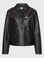 Brixton Kurtka z imitacji skóry Survey Boxy Chore 03354 Czarny Regular Fit. Czarne kurtki Brixton, m, bez wzorów, ze skóry, bez kaptura. Za 599.99 zł.