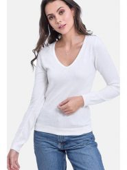 ASSUILI Sweter w kolorze białym rozmiar: 34. Białe swetry Assuili, bez wzorów, bez ramiączek. Za 113.99 zł.