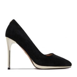 Szpilki Nine West. Czarne szpilki Nine West, bez wzorów, bez obcasa, na szpilce, bez zapięcia. Za 289.99 zł.