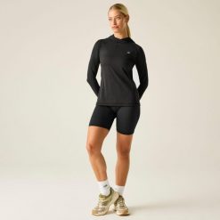 Damska bluza z kapturem Refresh Quick Dry Fleece. Czarne bluzy Dare 2b, bez wzorów, z elastanu, z kapturem. Za 213.90 zł.