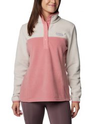 Columbia Bluza polarowa "Benton Springs" w kolorze jasnoróżowo-kremowym rozmiar: S. Brązowe bluzy Columbia, s, bez wzorów, z materiału, bez kaptura. Za 83.45 zł.